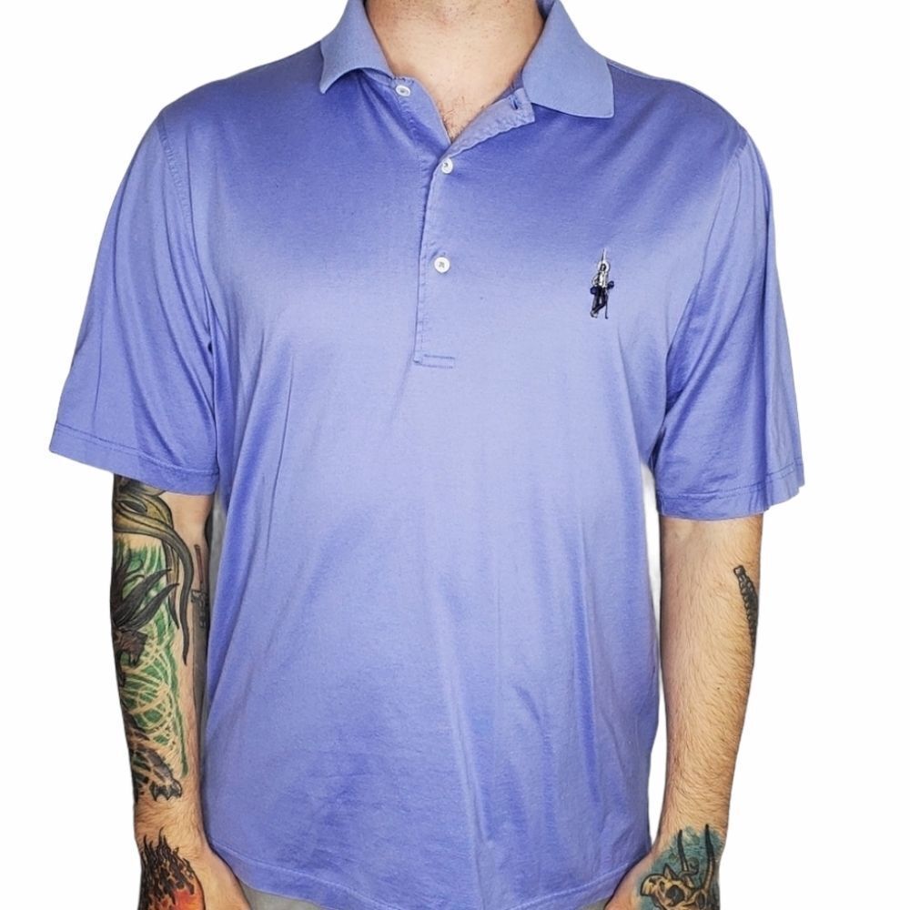 Fairway  Greene Golf Polo Shirt Embroidered Periwinkle Top M